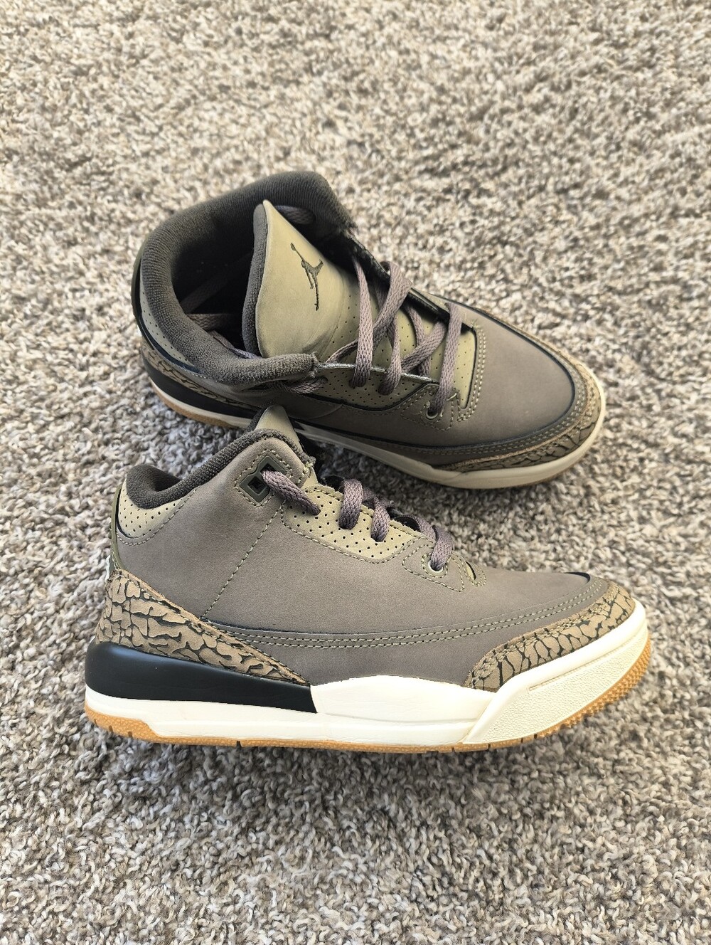 Youth Air Jordan 3 "Family Olive "Affair" Size 1Y